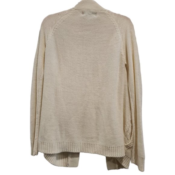 Ivory knit cardigan with brown buttons - Picture 2 of 3